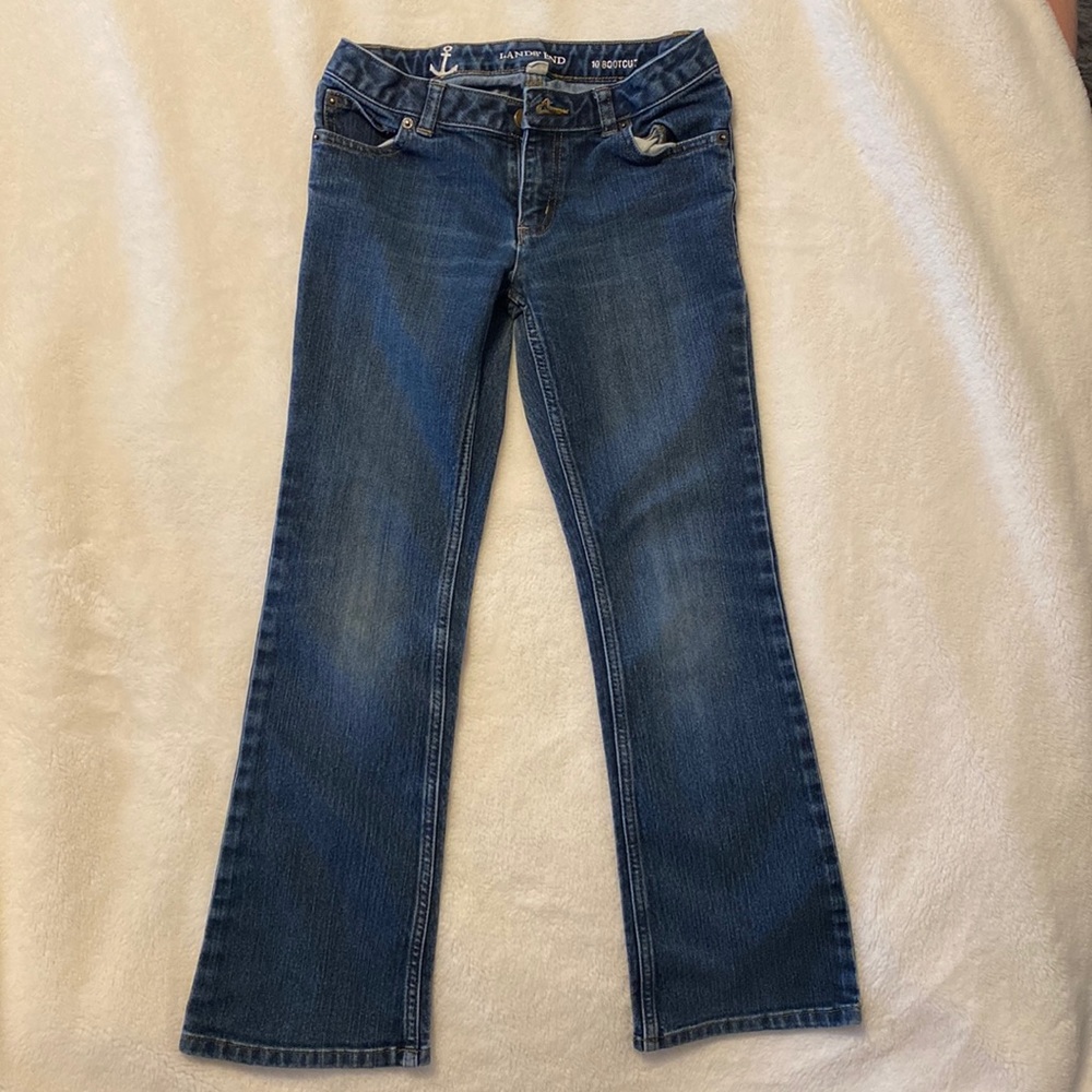 Girls Lands End Size 10 bootcut jeans